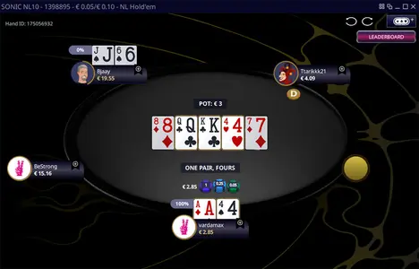 Vbet Poker Sonic Poker Table En