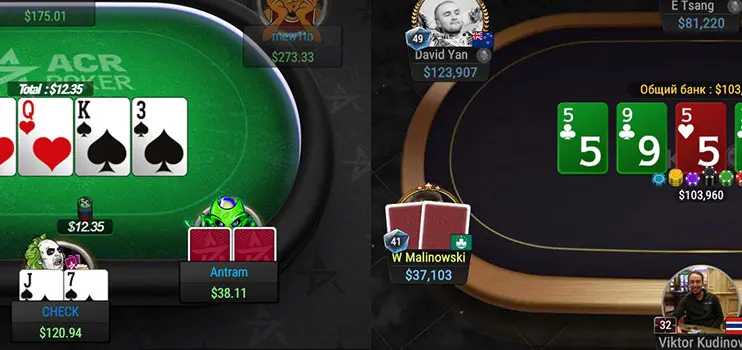 GGpoker Vs Americas Cardroom Table