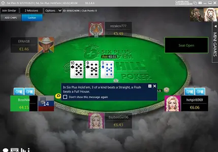 Will Hill Poker 6plus Holdem Table En