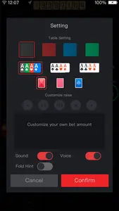 Red Dragon Poker Table Settings Eng
