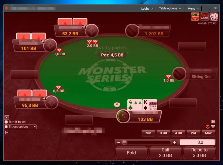 Party Caption подсветка активного стола