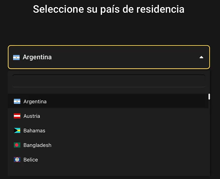 Selección de países