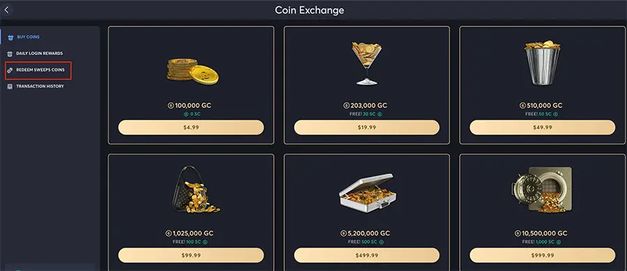 ClubWPT Gold Coin Exchange