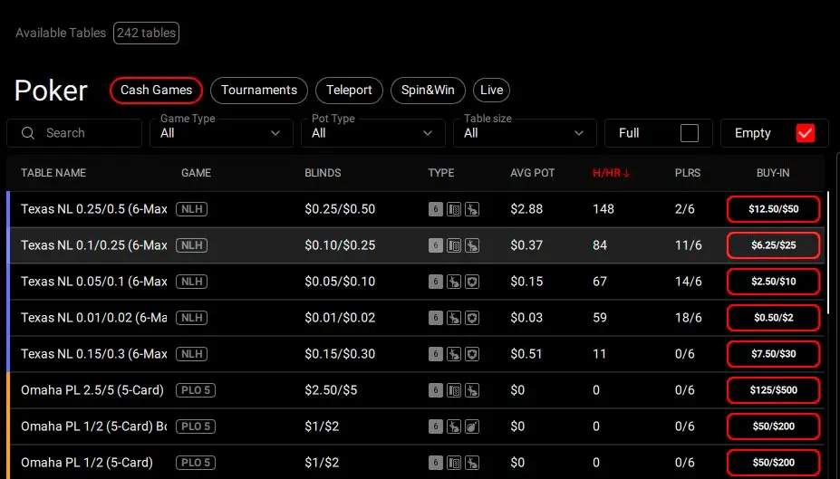 Poker Planets Trafic