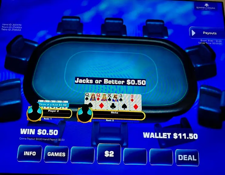 Rampart Online Poker Table