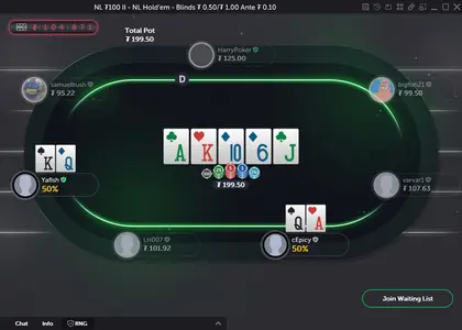 Coin Poker New Table Holdem En