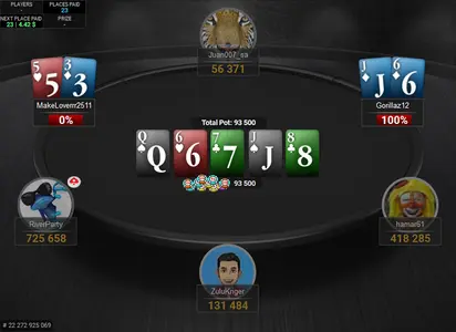 Party Poker Table Layout En