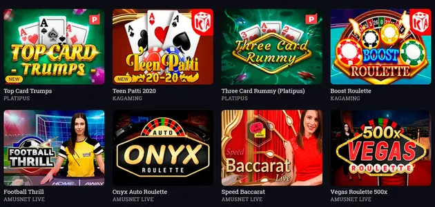 Bspin Casino Table Games