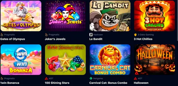 1win Casino Slots Games
