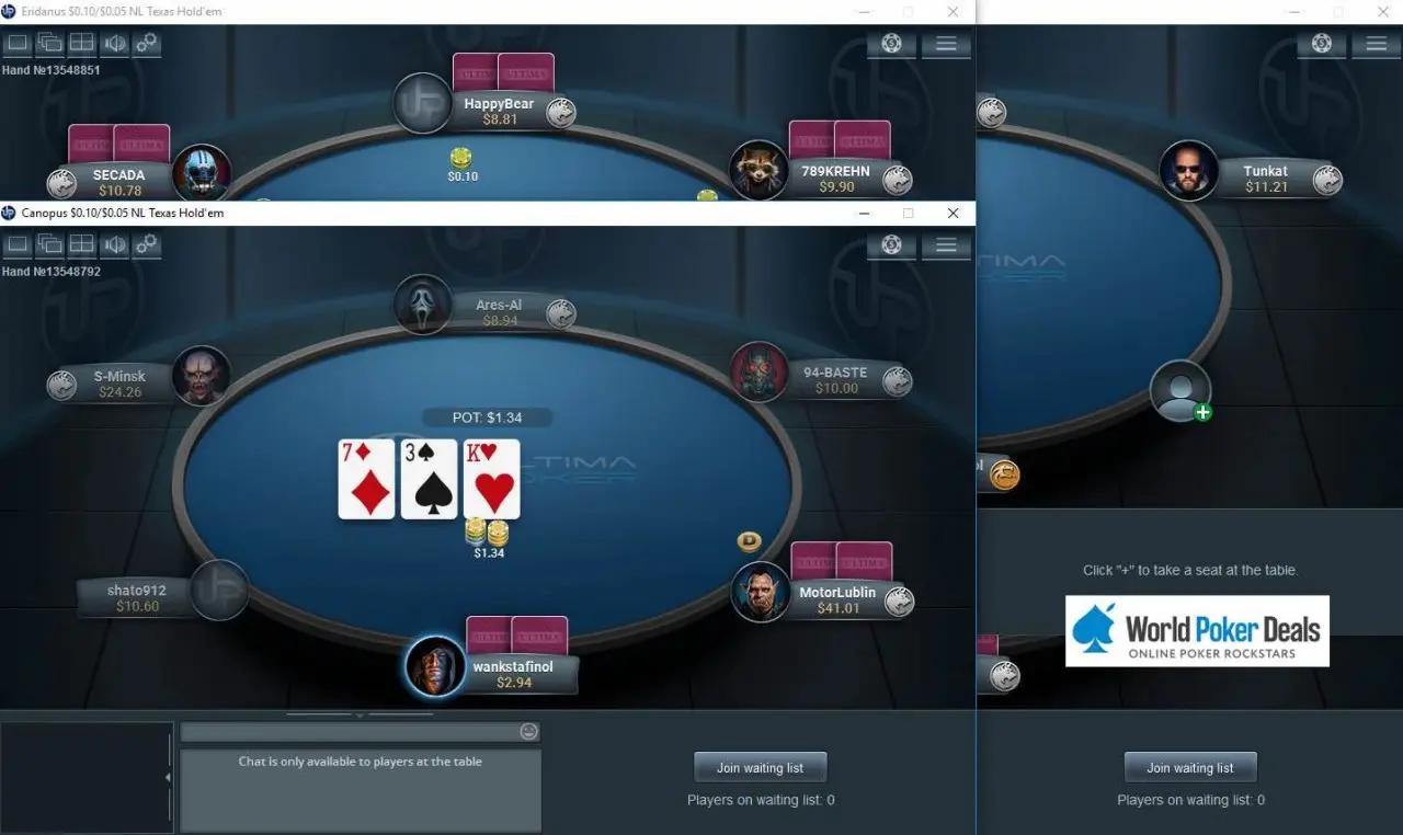 Ultima Poker 4 tables