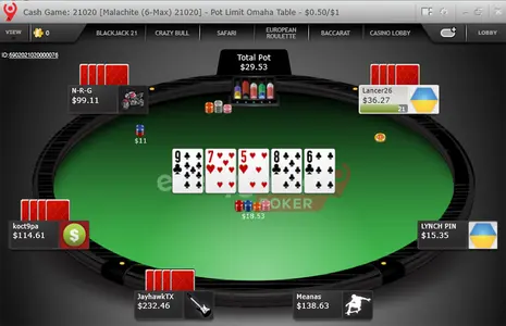Evergame Poker Omaha Table En