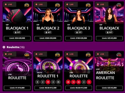 Super Slots Casino Live Games