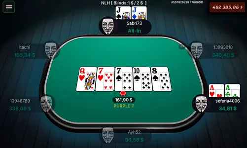 4 N Poker 6 Max Holdem Table