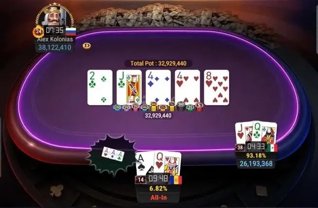 Mano con la cual fue eliminado Javier G&oacute;mez del Main Event del Super MILLION$