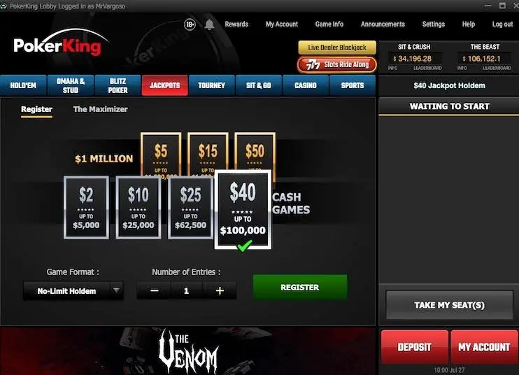 PokerKing es una buena opción para microlímites