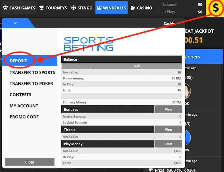 Deposit Sports Betting