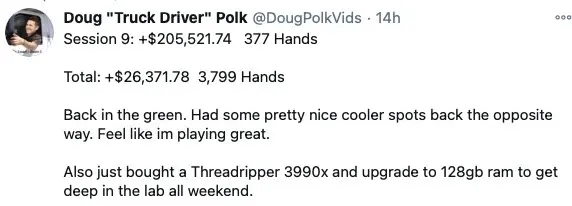 Doug Polk sobre la &uacute;ltima sesi&oacute;n del reto