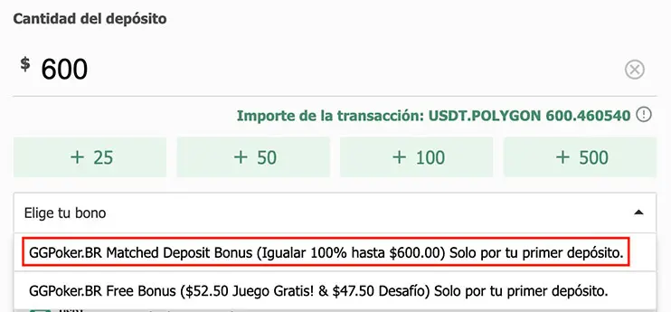 Elegir un bono de bienvenida en GGPoker
