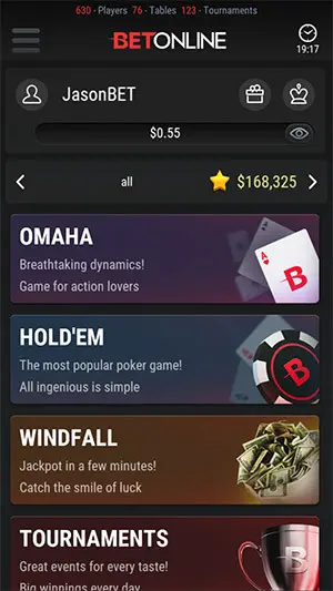 BetOnline Андроид