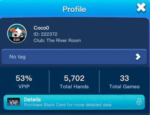 Fish Poker встроенная статистика