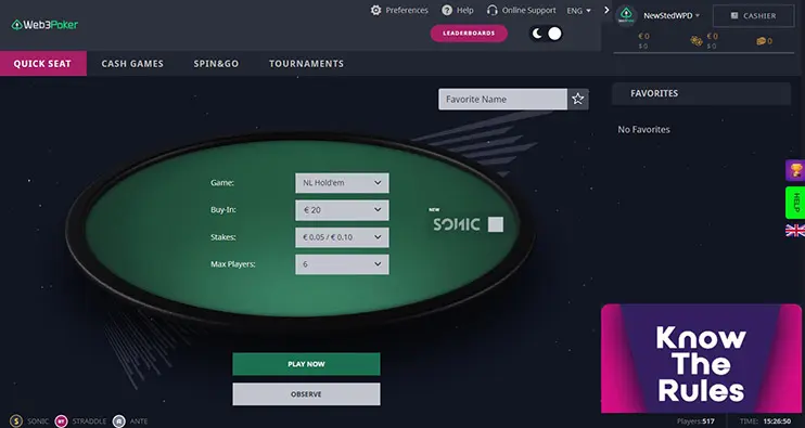 Web3poker клиент