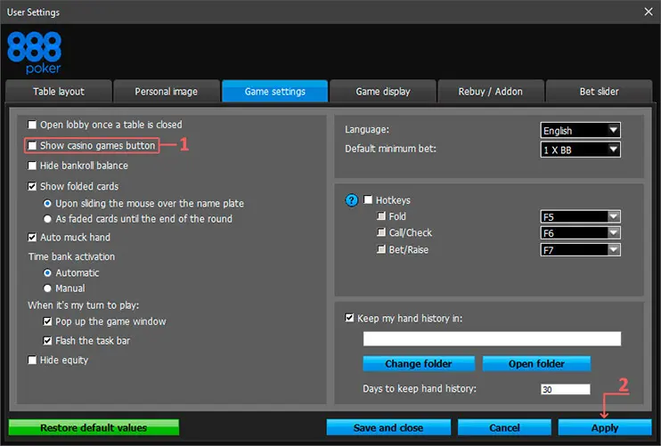 888poker Layout отключение казино