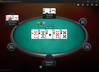 4 Poker Holdem Table