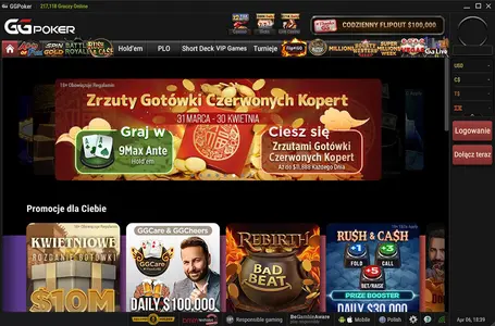 G Gpoker Poland Main Lobby