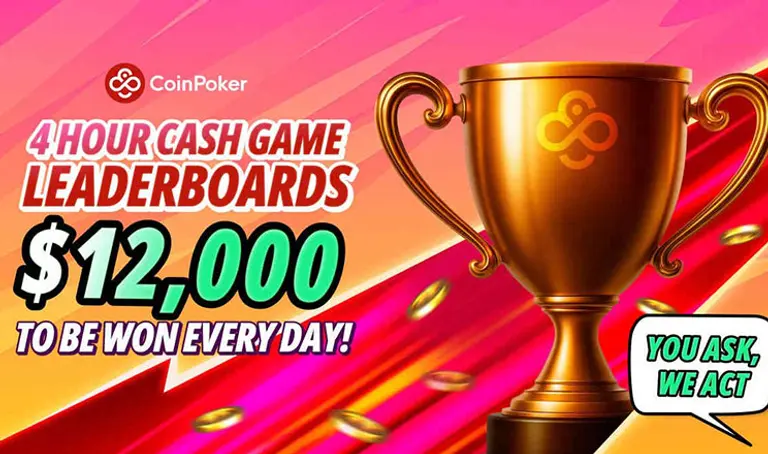 12 K Daily 4 Hour Leaderboards Coin Poker 12 K Daily 4 Hour Leaderboards Coin Poker