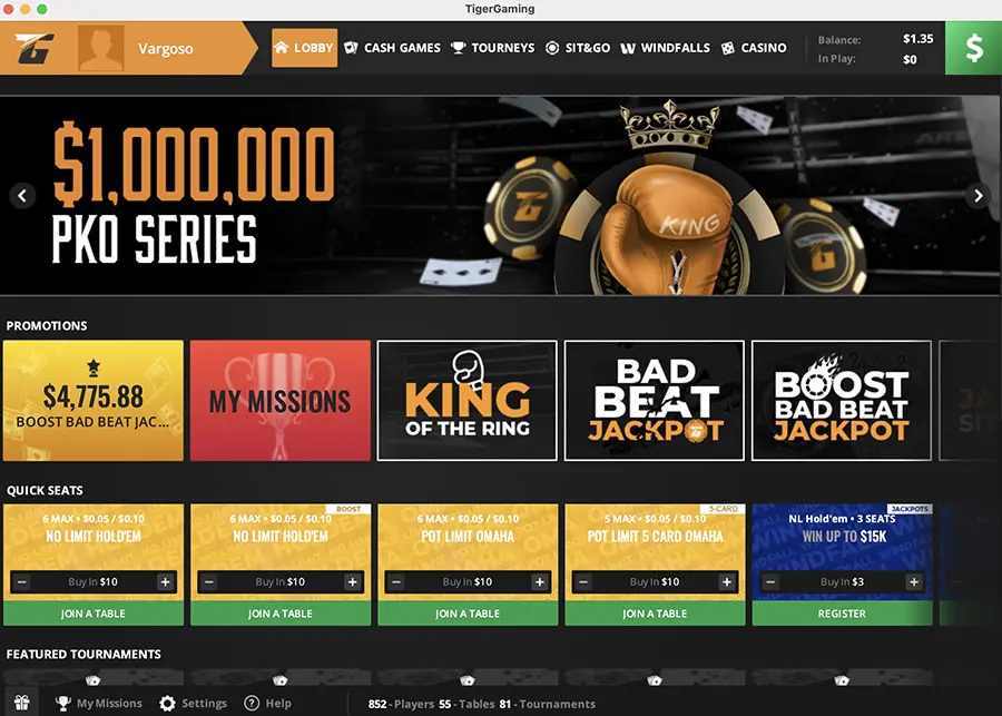 Tigergaming Main Lobby