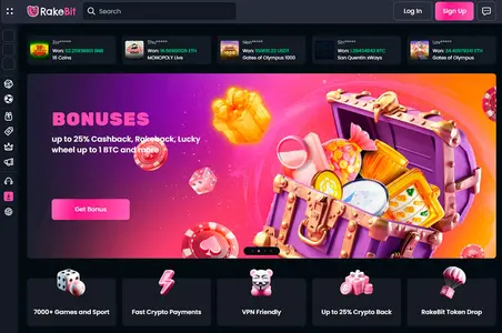 Rakebit Casino Main Page Site