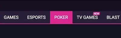 Sección Poker de Vbet Poker