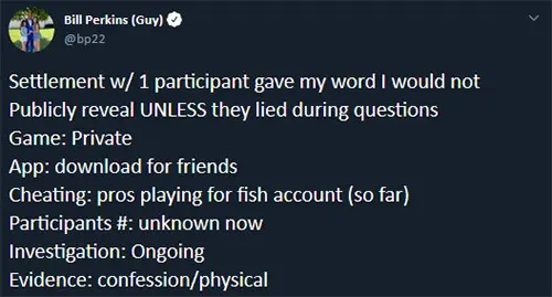 Билл Перкинс о мошенничестве в приватных играх