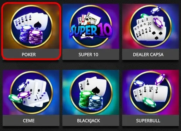 Acceso a Poker en ShenPoker