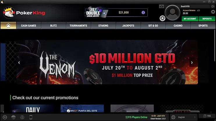 Poker King New Main Lobby