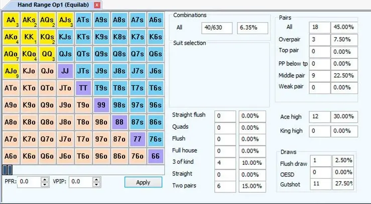 Comb Calc6 Plus расчет попадания спектра воо флоп