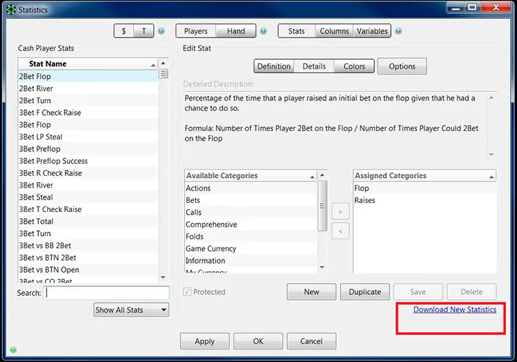 Poker Tracker 4 How to Add Stats
