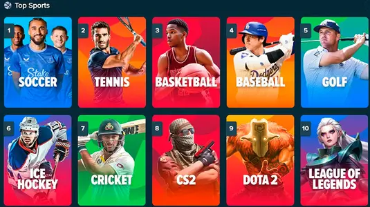 Stake Sportsbook Top 10 Sports