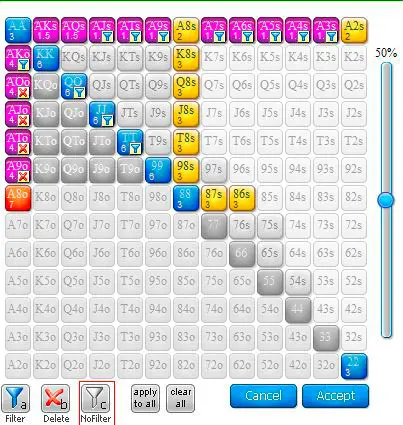 Пример применения фильтров к конкретным рукам