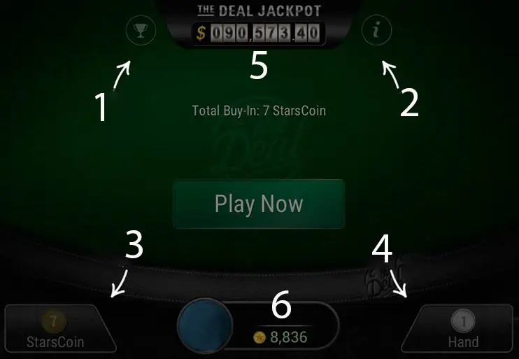 The Deal Poker Stars интерфейс стола