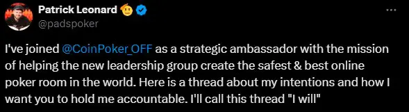 Patrick Leonard About Coin Poker