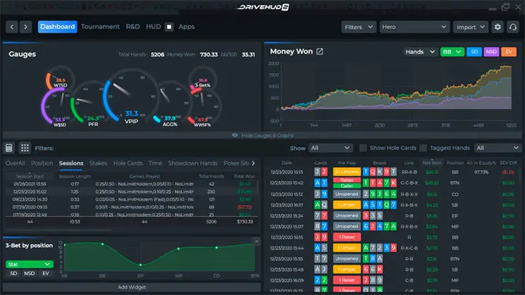 DriveHUD 2 стартовая страница