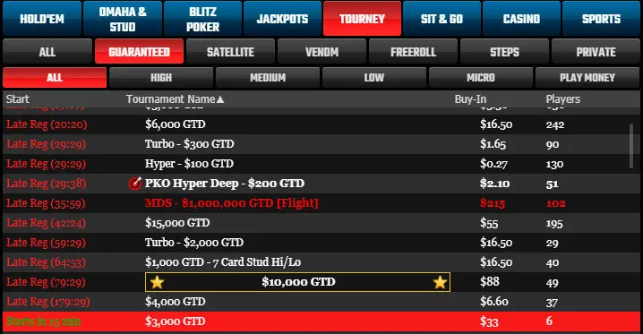 Нового турнирное лобби PokerKing