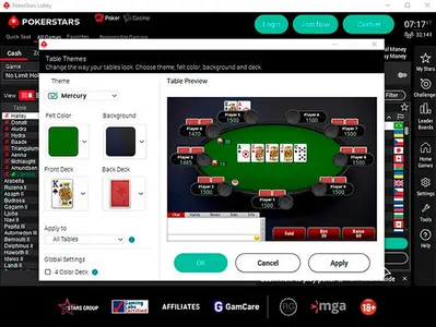 Poker Stars Com Settings Table Lat