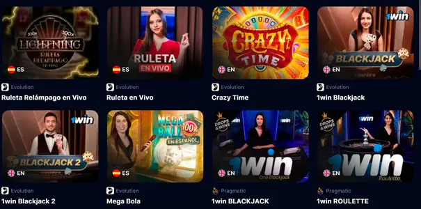 1win Casino Live Dealer Games