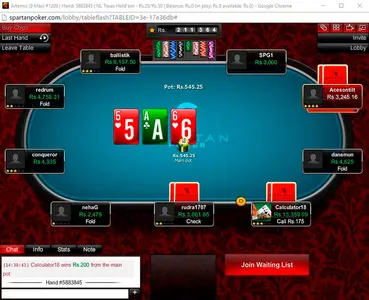 Spartan Poker 9 Max Table Ru