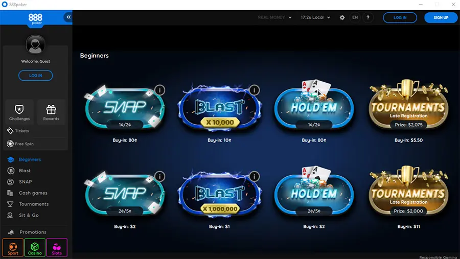 888poker Main Lobby Ru
