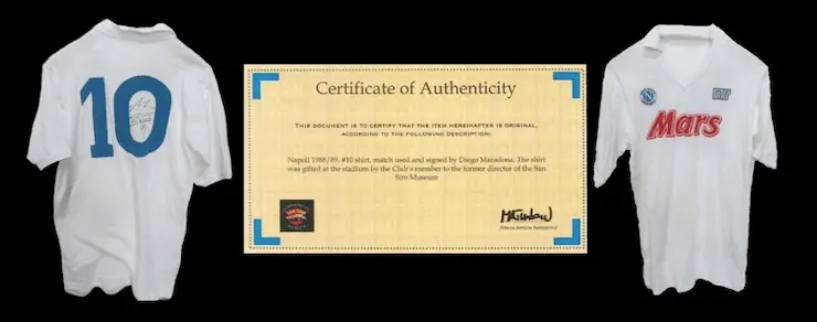 Camiseta Firmada Maradona Gg Poker