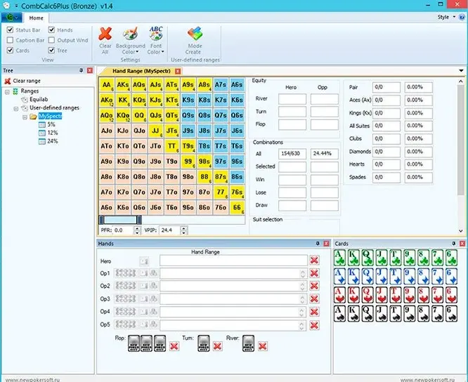 Comb Calc6 Plus создание собственных спектров