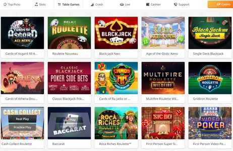 Red Star Casino Table Games